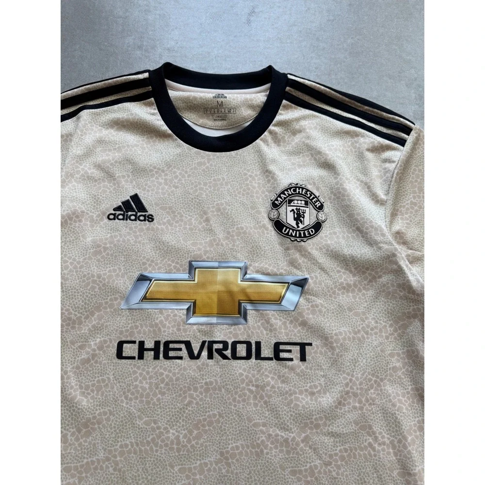 Adidas Authentic Manchester United 2019-20 Away Jersey Linen Black Mens M ED7388